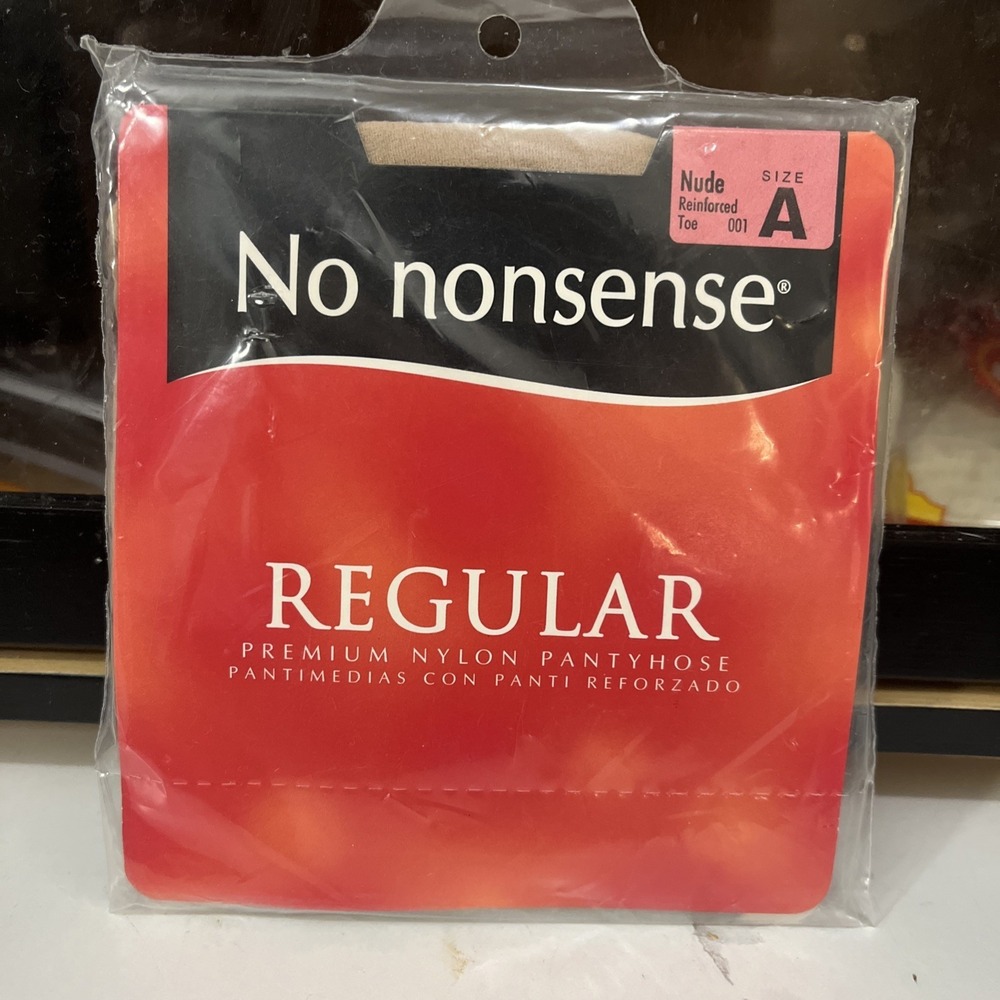 No Nonsense Regular Reenforced Toe/Panty 001 Pantyhose Sheer Nude Size A